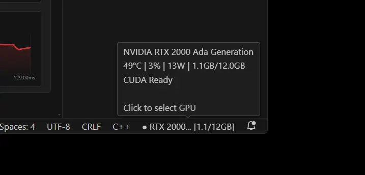 Remote GPU Status Bar