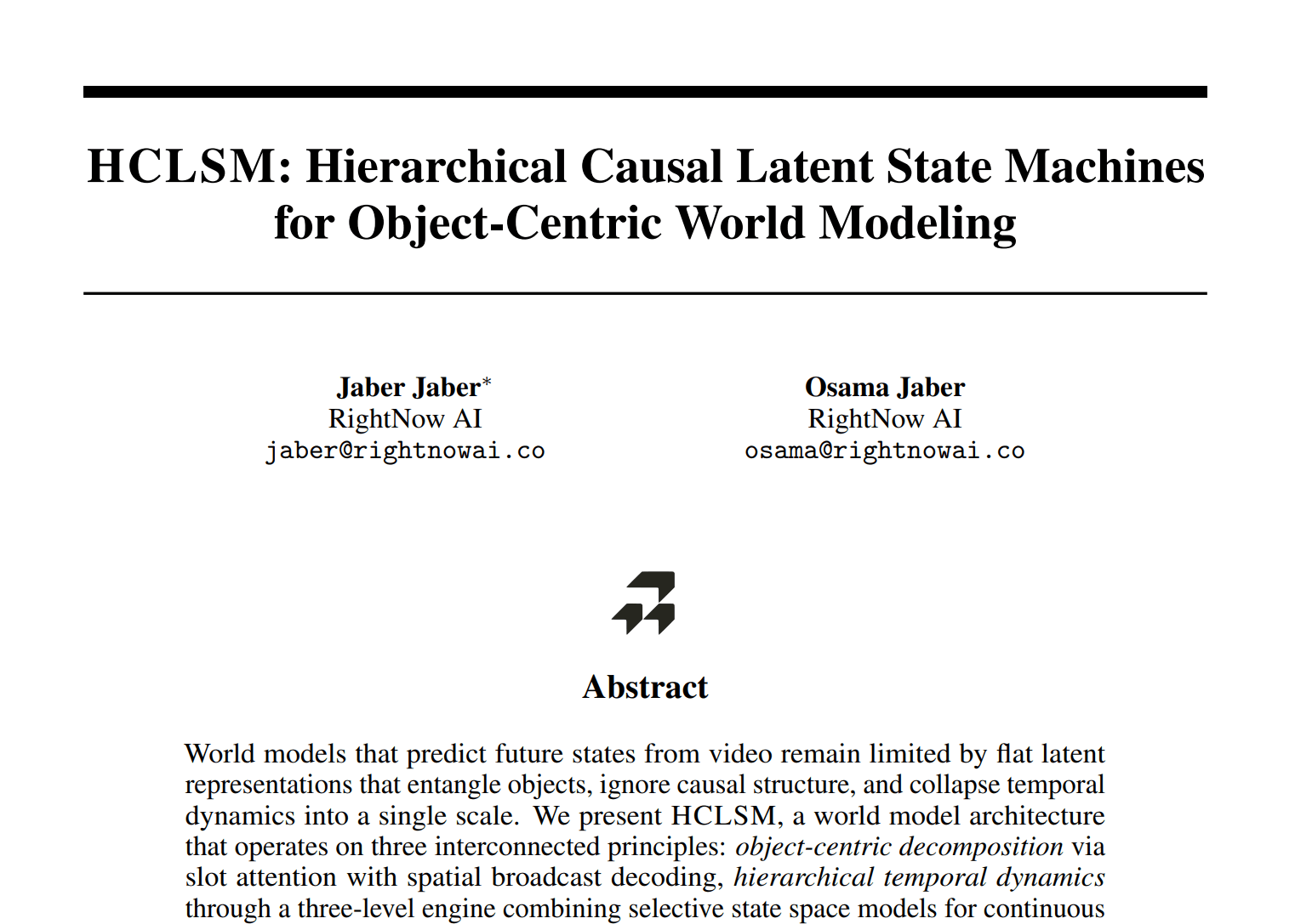 HCLSM: Hierarchical Causal Latent State Machines for Object-Centric World Modeling